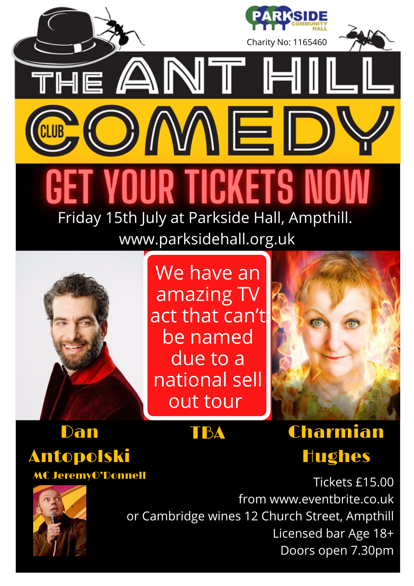 The ANT HILL Comedy Club @ Parkside Community Hall | Ampthill | England | United Kingdom