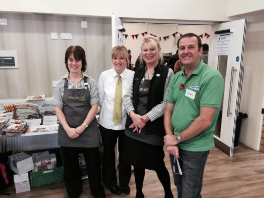 The Waitrose team with the Parkside Committee Chairman Andy Wood