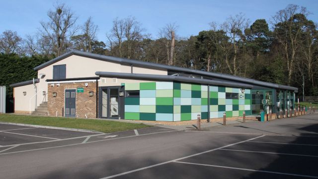 Car park - recently resurfaced and new lighting fitted