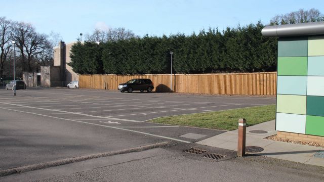 Car park - recently resurfaced and new lighting fitted
