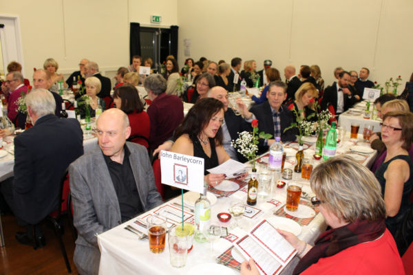 Burns night 24th Jan 2014. Seated for haggis, neaps & tatties.