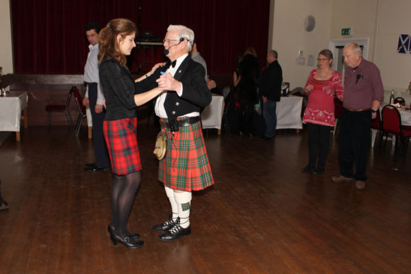 Burns night 24th Jan2014. Learning the Gay Gordons.